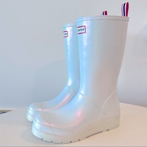 Hunter Nebula Tall Rain Boots in Iridescent